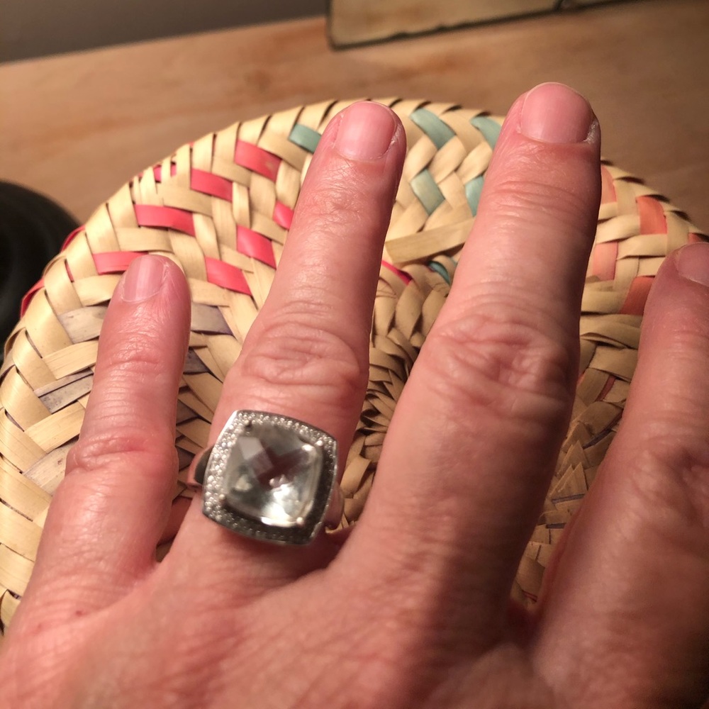 Amethyst 14k White Gold Ring